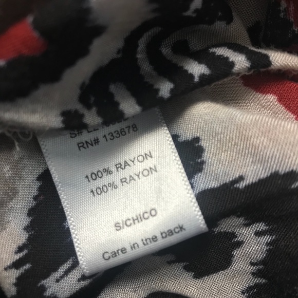 Red, Black Grey Pattern Maxi Dress - Picture 6 of 6